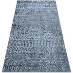 Tappeto Structural SIERRA G6042 tessuto piatto blu - geometrico, etnica 120x170 cm