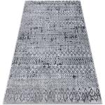Tappeto Structural SIERRA G6042 tessuto piatto grigio - geometrico, etnica 120x170 cm