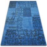 Tappeto Vintage 22215/073 blu / grigio patchwork 200x290 cm