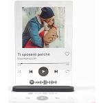 SLIDE Targa Spotify personalizzata in Plexiglass NEW 2024 con dedica e base a scelta. Foto e Codice personalizzati con nome cantante e titolo canzone scansionabile. Idea Regalo