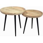 Tavolini neri in legno di mango Miliboo 