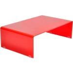 Tavolini moderni rossi di vetro 