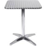 tavolo quadrato a colonna in acciaio e alluminio waterproof 70x70