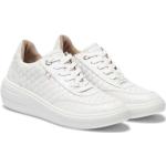 Sneakers bianche numero 40 con stringhe con tacco da 3 cm a 5 cm per Donna TBS 