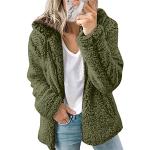 Giubbotti invernali verdi 3 XL taglie comode di eco-pelliccia per Donna 