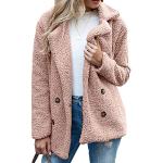 Cappotti rosa 3 XL taglie comode di eco-pelliccia con cappuccio per Donna 