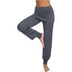 Pantaloni scontati casual grigio scuro XXL taglie comode traspiranti lavabili in lavatrice da yoga per Donna 