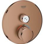 Termostato Grohe Grohtherm SmartControl Thermostat con una valvola di intercettazione, rosone a parete tonda, Colorazione: tramonto caldo spazzolato - 29118DL0
