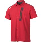 Camicie rosse M Bluesign sostenibili mezza manica con taschino per Uomo Ternua 
