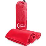 Asciugamani rossi 60x110 in poliestere da bagno 