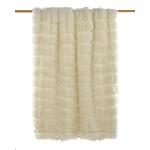 Textiles Mora Plaid Ecopelle Kibo – 130 x 170 cm – Naturale – Divano Unisex