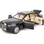 TGRCM-CZ Rolls-Royce Phantom Model Car, giocattolo in lega di zinco pressofuso con suono e luce, regalo per bambini e ragazze (nero)