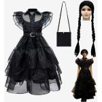 Costumi Cosplay neri La famiglia Addams Mercoledì Addams 