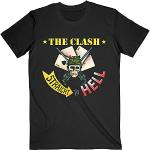 The Clash T Shirt Straight To Hell Single Band Logo Nuovo Ufficiale Uomo Nero Size L