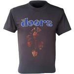 The Doors T Shirt Jim Morrison Rock Band Retro Men Shirt Morrison Manzarek Charcoal L