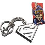 The Noble Collection DC Comics - Portachiavi con logo Superman, in acciaio INOX, 13 cm, con sigillo di Superman
