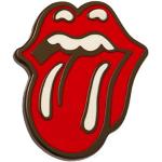 The Rolling Stones - Spilla smaltata con scritta "Lips Design", 11 x 7 cm, prodotto ufficiale, Misura unica, Smalto, metallo, argento, Senza pietre preziose