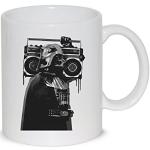 Tazze 250  ml bianche in ceramica per caffè Star wars Darth Vader 