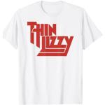 Thin Lizzy – Red Logo On White Maglietta
