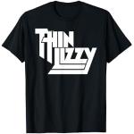 Thin Lizzy – White Stacked Logo Maglietta
