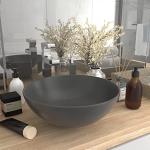 Lavandini moderni grigio scuro in ceramica finitura lucida da bagno 