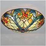 Lampadari multicolore di vetro compatibile con E27 Tiffany 