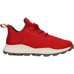 Sneakers stringate larghezza E rosse numero 44 con stringhe traspiranti per Uomo Timberland Brooklyn 