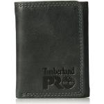 Timberland PRO Men's Leather RFID Trifold Wallet with ID Window, Black/Brandy, One Size