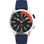 Timex Waterbury Dive 41mm orologio da uomo - cinturino blu quadrante nero cassa in acciaio inossidabile, Blu, One Size, Waterbury Diver da 41 mm
