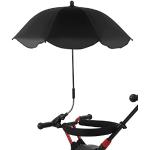 Tireow - Ombrello pieghevole per passeggino, universale, parasole UV, Nero , Taille développée: 78cm/30.7inch,