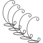 Tireow - Supporto per Palla di Natale, a Forma di gruccia, per ornamenti sospesi, in Metallo L, Confezione da 5 Pezzi