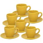 Tazze gialle in ceramica per caffè Tognana 