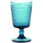 Bicchieri blu di vetro da acqua Tognana 