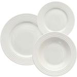 Servizi piatti bianchi di porcellana 18 pezzi per 6 persone Tognana 