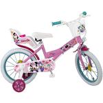 Bici rosa 16 pollici con rotelle per bambini 
