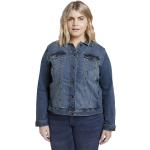 Giacche jeans scontate blu XL di cotone manica lunga per Donna Tom Tailor Denim 