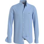 Camicie piquet scontate eleganti blu S di cotone Bio sostenibili per Uomo Tommy Hilfiger 
