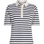 Tommy Hilfiger 1985 Regular Pique Stripe Short Sleeve Polo Bianco,Blu S Donna