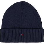Cappelli invernali scontati eleganti blu scuro Bio per Uomo Tommy Hilfiger Essentials 