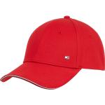 Cappelli sportivi scontati eleganti rossi di cotone Bio sostenibili per Uomo Tommy Hilfiger 
