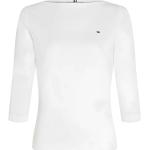 Magliette & T-shirt eleganti bianche S di cotone manica tre quarti con scollo a barca per Donna Tommy Hilfiger 