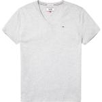 Magliette & T-shirt urban grigie M di cotone con scollo a V mezza manica ricamate per Uomo Tommy Hilfiger 