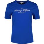 Magliette & T-shirt scontate blu XS di cotone mezza manica con scollo rotondo per Donna Tommy Hilfiger Signature 