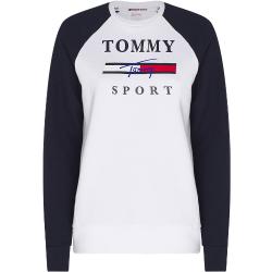 Tommy Hilfiger Graphic Boyfriend Crew Sweatshirt Bianco XS Donna