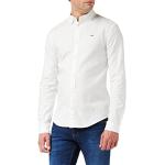 Tommy Jeans TJM SLIM STRETCH OXFORD SHIRT, L/S Shirts / Woven Tops Uomo, Bianco (White), L