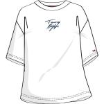 Magliette & T-shirt scontate bianche XS di cotone Bio sostenibili con scollo rotondo per Donna Tommy Hilfiger 
