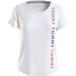 Magliette & T-shirt scontate bianche M di cotone Bio mezza manica con scollo rotondo per Donna Tommy Hilfiger 