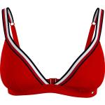 Top bikini scontati rossi L di cotone Bio per Donna Tommy Hilfiger 