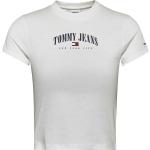Magliette & T-shirt bianche XS in misto cotone Bio mezza manica con manica corta per Donna Tommy Hilfiger Essentials 