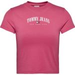 Magliette & T-shirt scontate rosa S in misto cotone all over Bio mezza manica con manica corta per Donna Tommy Hilfiger Essentials 